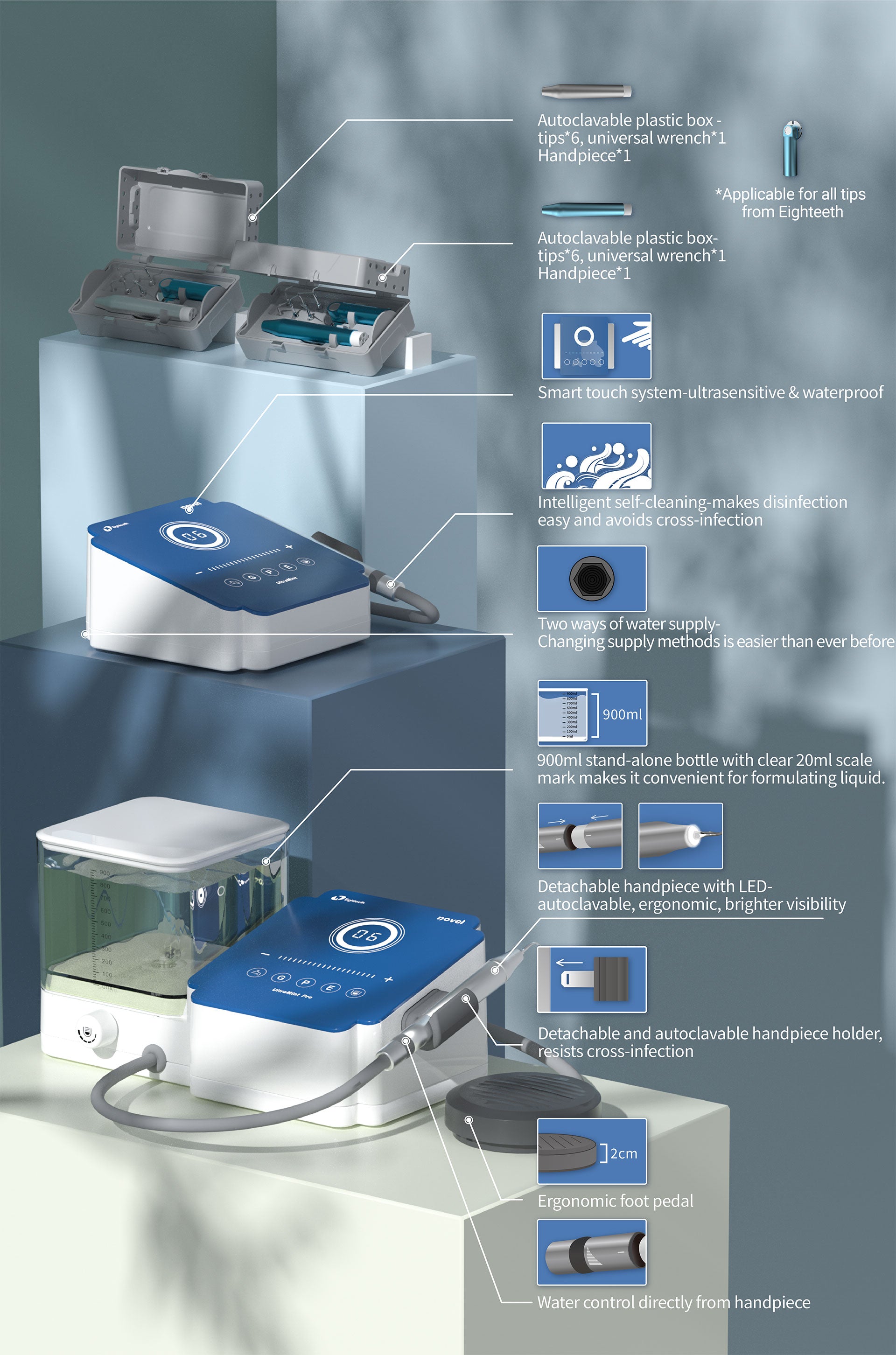 Ultramint ultrasonic scaler (EMS)