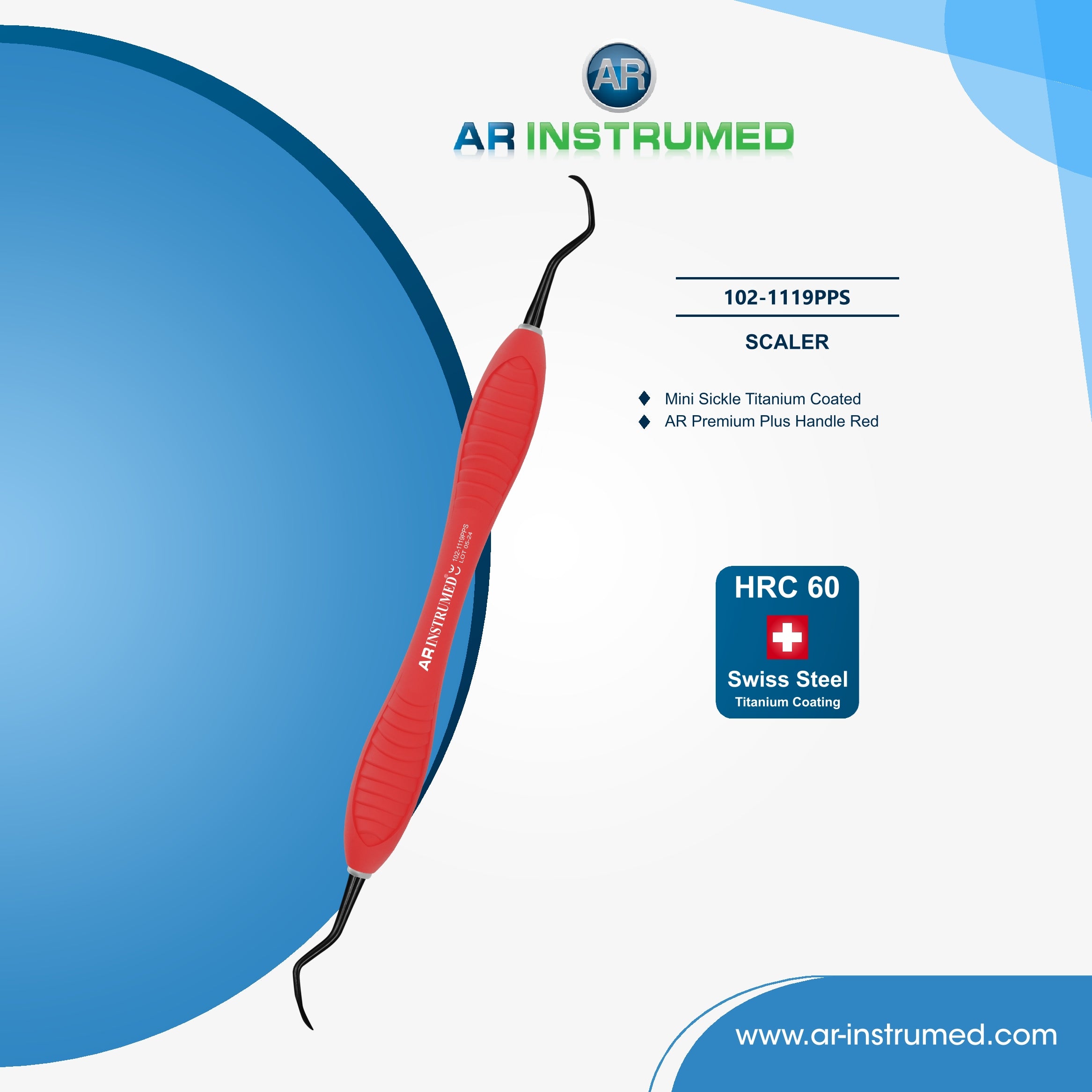 scaler mini sickle titanium coating | AR INSTRUMED