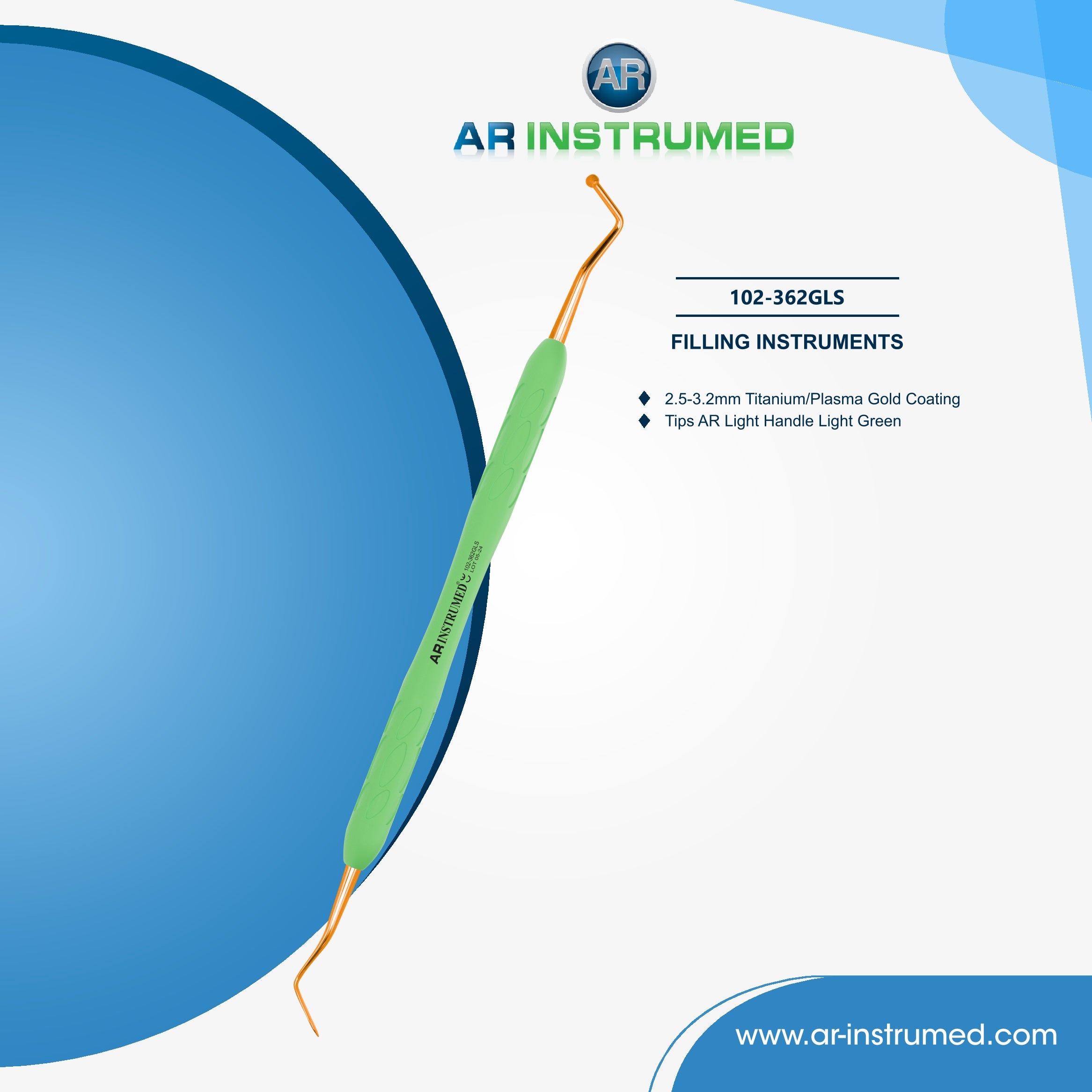 filling instrument gold coated | AR INSTRUMED