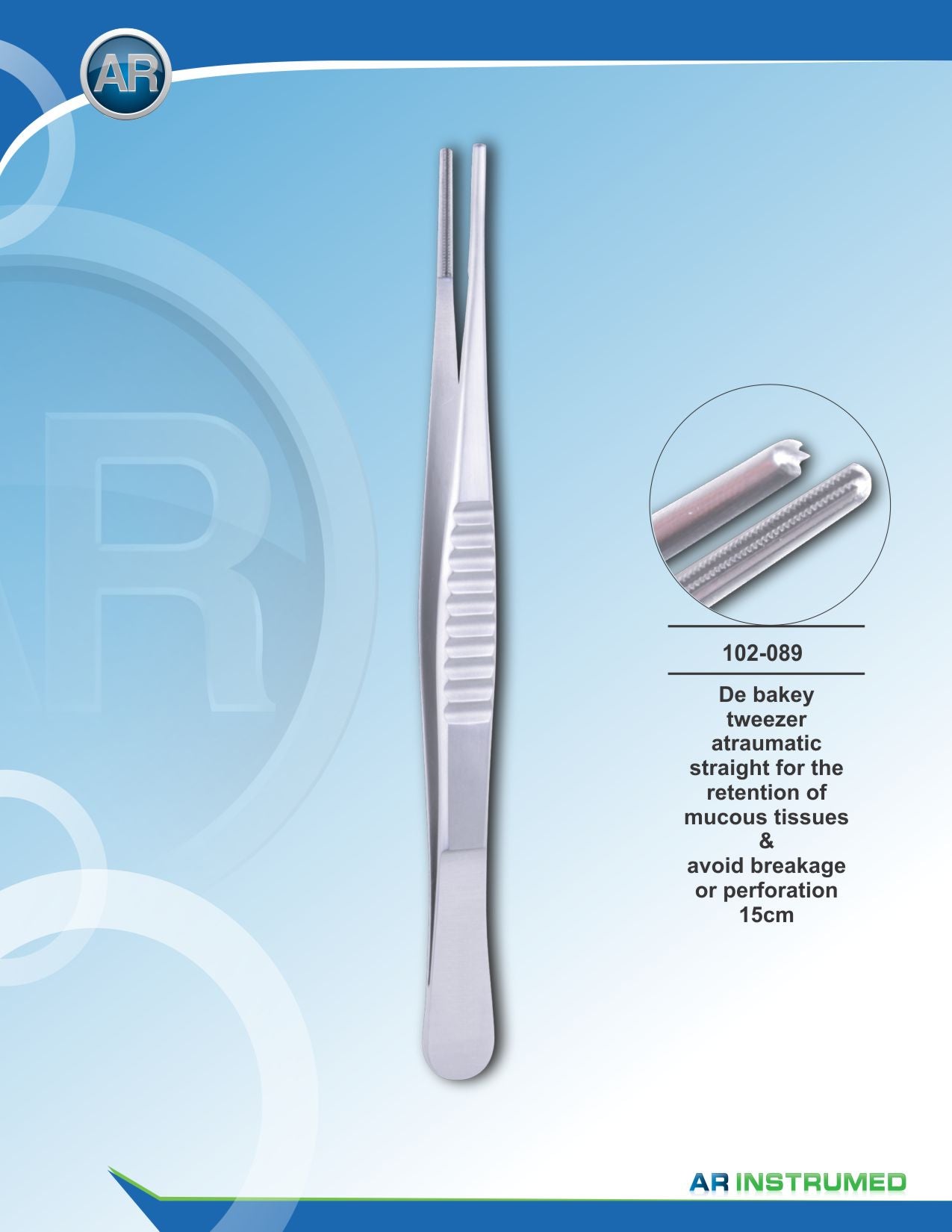 De Bakey Tweezer 15cm | AR INSTRUMED