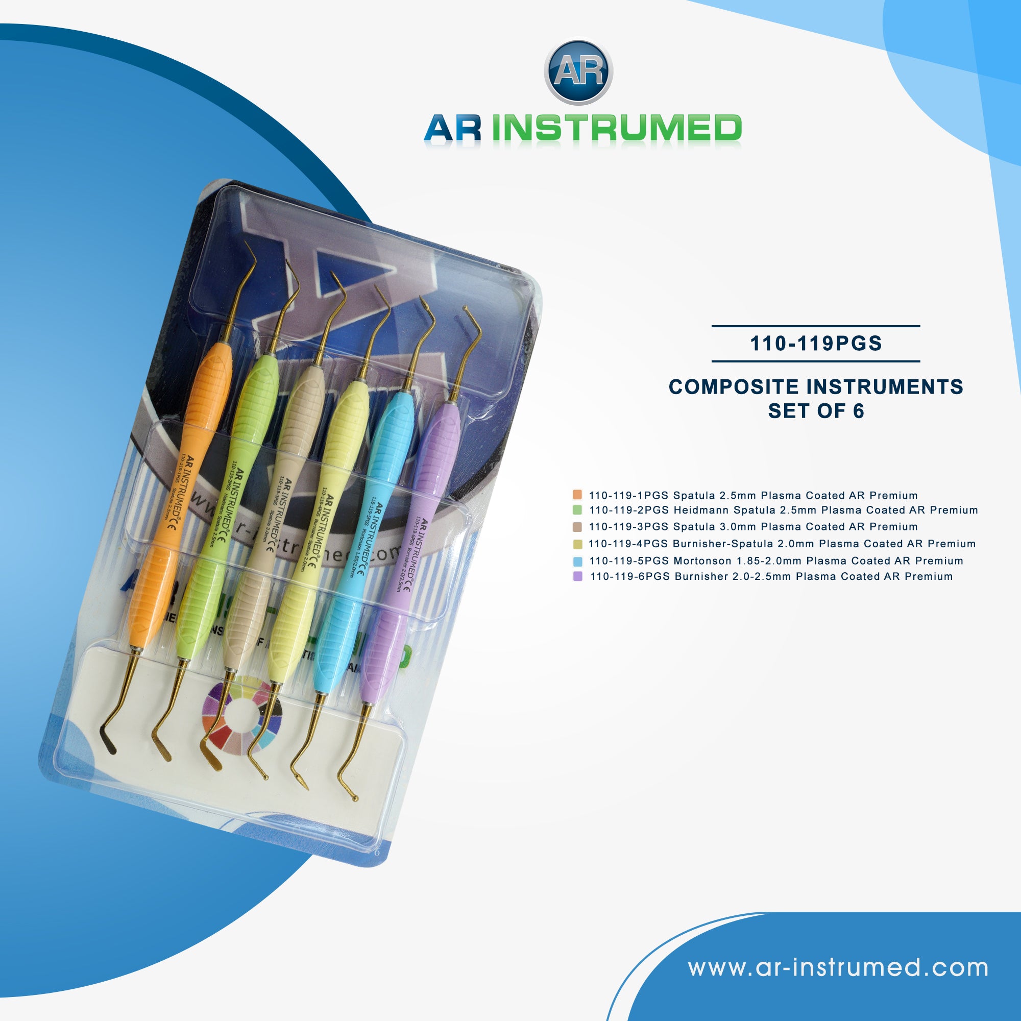 Composite instruments set titanium coating | AR INSTRUMED