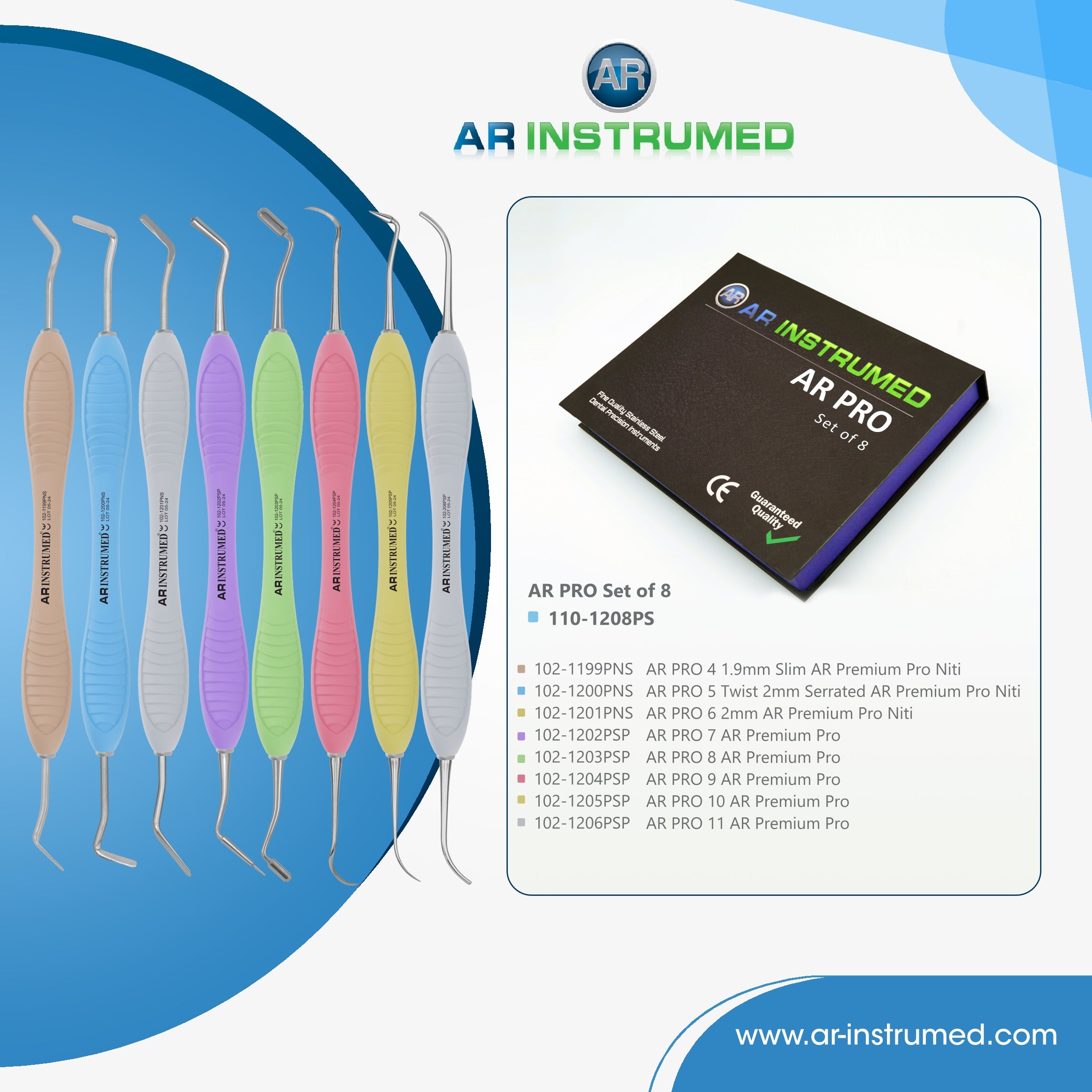 AR PRO set of 8 pieces | AR INSTRUMED