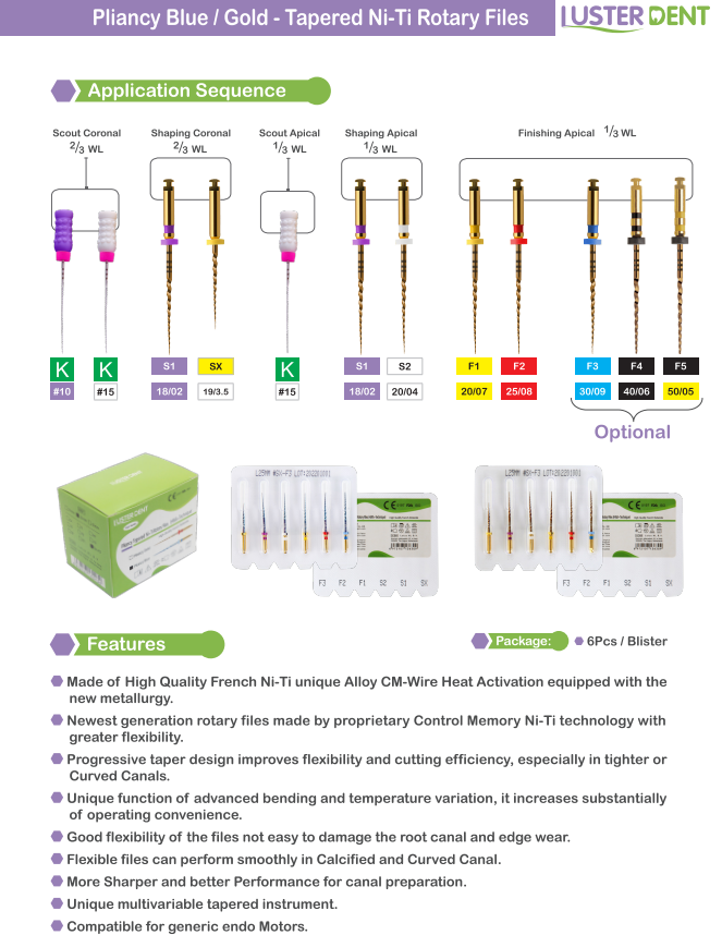 TAPER ROTARY FILE  l LUSTERDENT