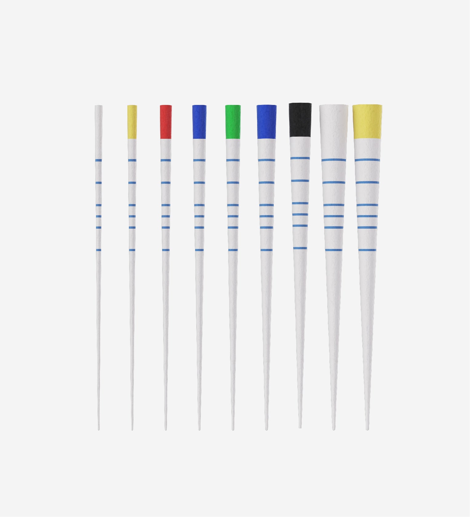 Perfect Endo Paper Points Marked F1,F2,F3