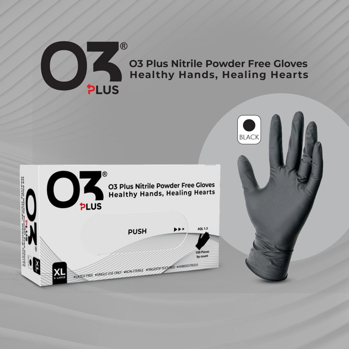gloves nitrile powder free | O3 PLUS
