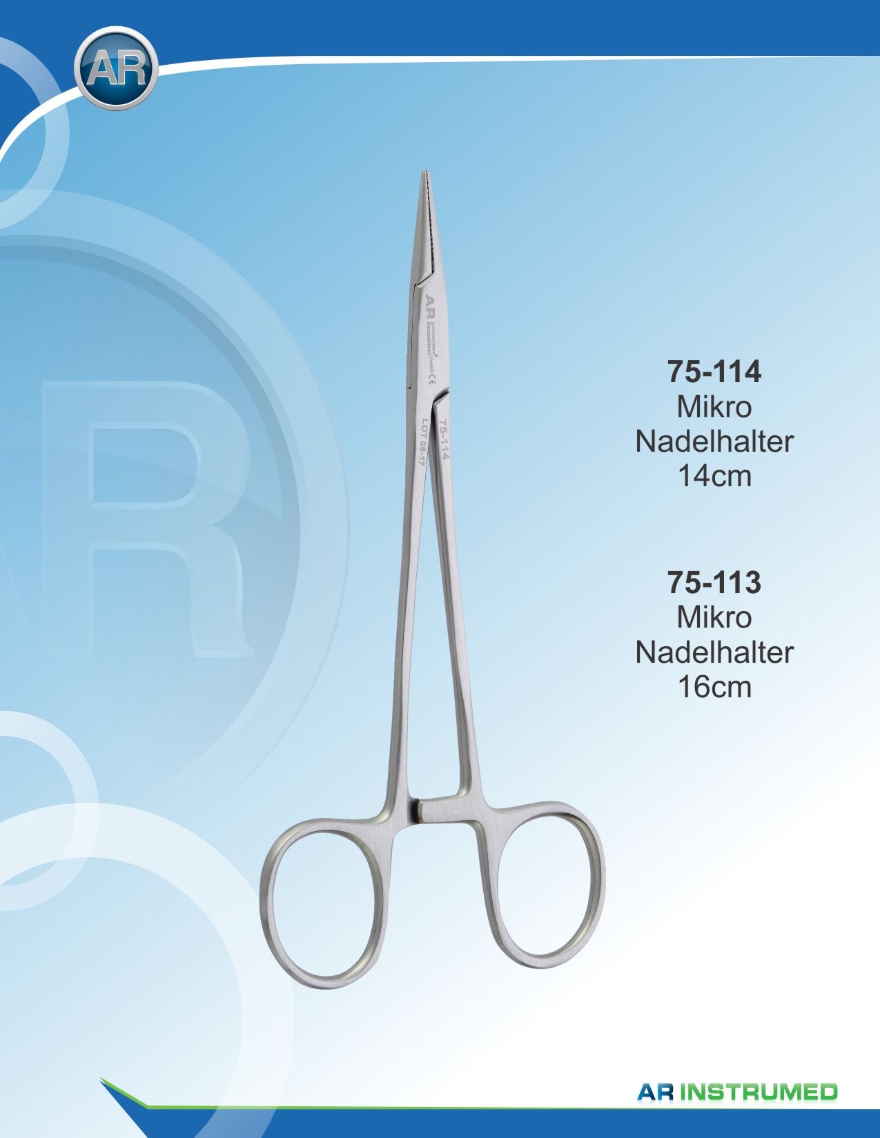 Micro Needle Holder 14cm | AR INSTRUMED