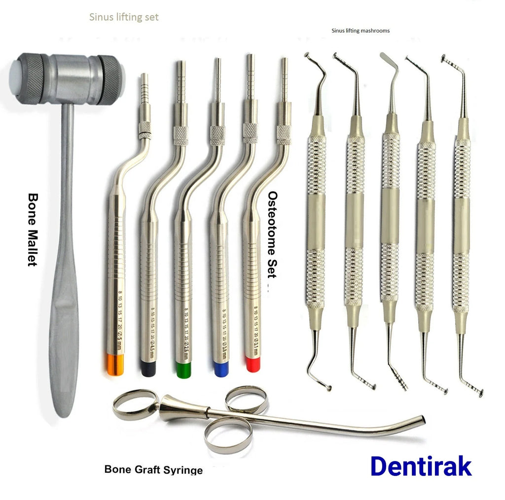 Sinus lift kit (12pcs) + steel tray | DENTIRAK