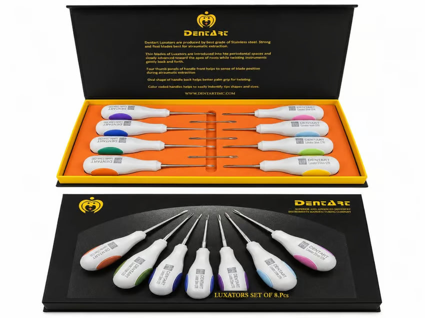 Luxator Set of 8 stainless steel  | DENTART