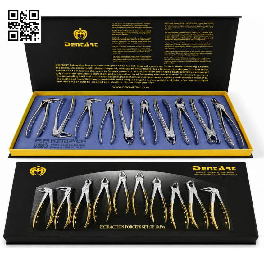 Anatomical Handle Set of 10 stainless steel | DENTART