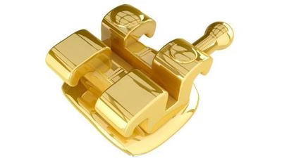 Gold Brackets Kit 5 To 5 .022 w/ hooks 3s 4s&5s - Kit| IOS
