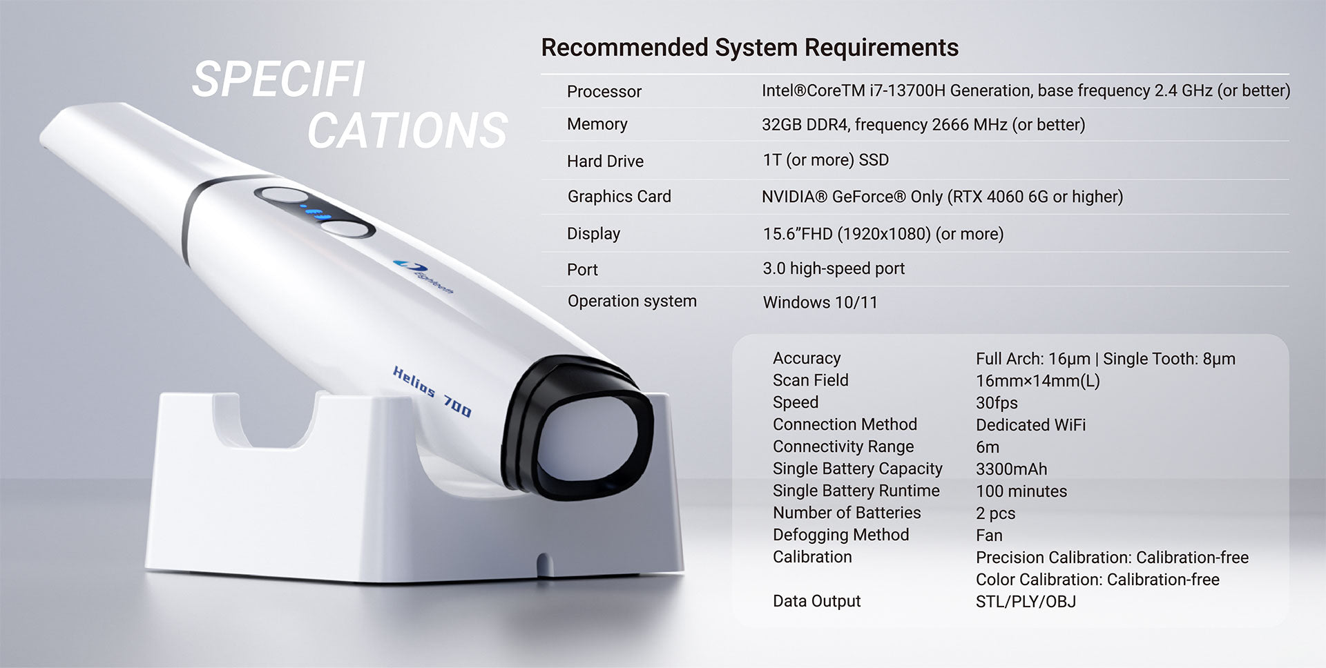 Helios 700 wireless scanner