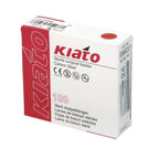 Kiato Plus Red Carbon Steel Blades for Podiatry - 100 Blades